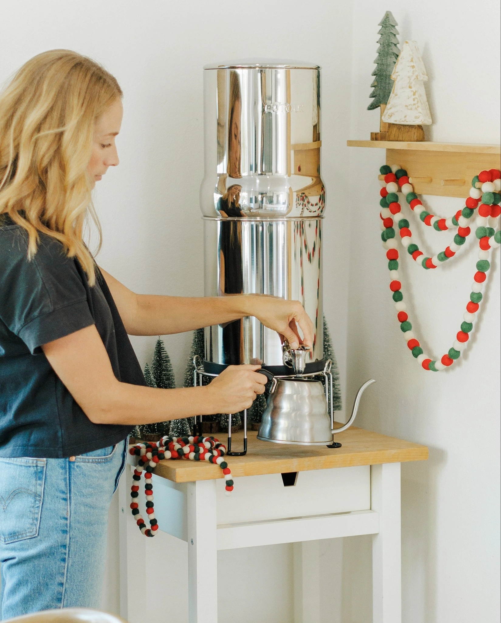 Morning coffee with clean water