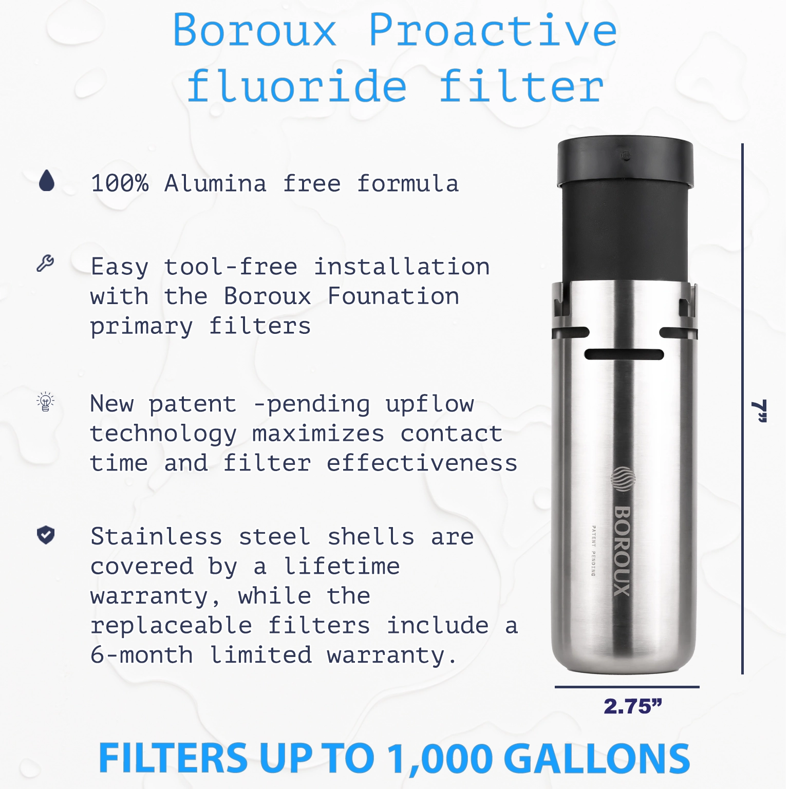 BOROUX Proactive Fluoride Filter lifestyle image